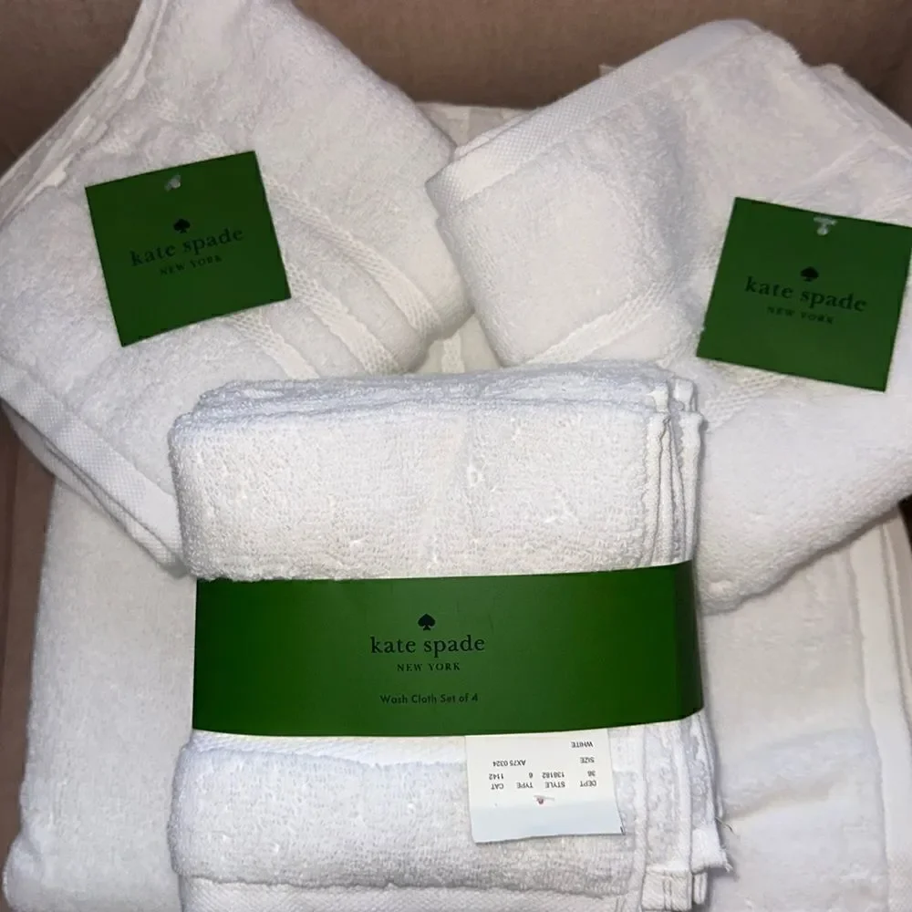 Kate ♠️ Spade Harrington Towel Set set of 8!